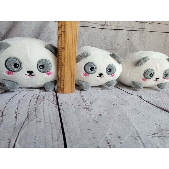 Panda Bear Mommy & 3 Babies 14in Plush Zippered Pouch Cubs Pillow PJ Keeper - Picture 11 of 13